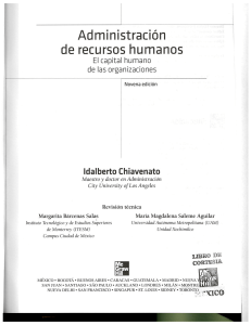 Chiavenato, I. (2011). Descripciones y análisis de puestos (Cap. 8)