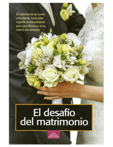 EL DESAFIO DEL MATRIMONIO(1)