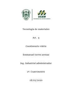 Act. 4 CUESTIONARIO VIDRIO