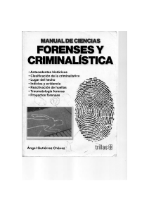 CIENCIAS FORENSES Y CRIMINALISTICA