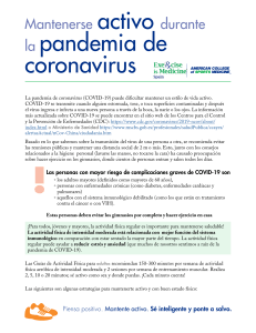 Mantenerse activo durante la pandemia de coronavirus SPAIN v1