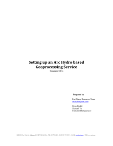 Setting up an Arc Hydro based geoprocessing service 102