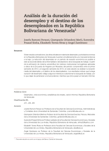 6. Analsis de duracion del desempleo y el destino de los desempleados en la republica Bolivariana de Venezuela