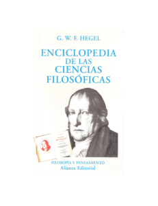 G.W.F. Hegel - Enciclopedia de las ciencias filosóficas