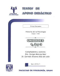 LIBRO Historia de la Psicologia Unidades 1 2 y 3 Alvarez Diaz y Monroy Nars