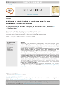 Análisis de la efectividad de la técnica de punción seca