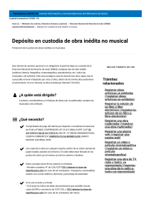 Depósito en custodia de obra inédita no musical | Argentina.gob.ar