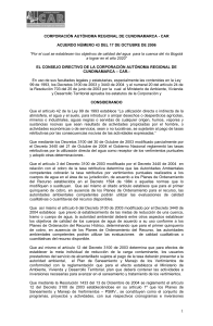 Acuerdo CAR 43 DE 2006 - OBJETIVOS CALIDAD