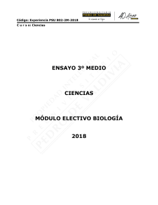 Ensayo 3° medio - Ciencias - Modulo Electivo Biología