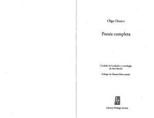 Orozco, Olga - Poesía Completa