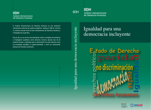 Igualdad democracia incluyente IIDH