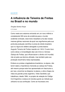 A influência de Teixeira de Freitas no Brasil e no mundo