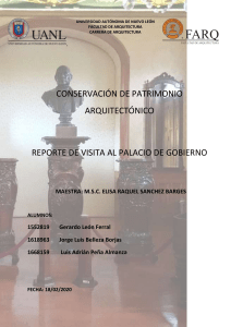Reporte de visita al Palacio de Gobierno