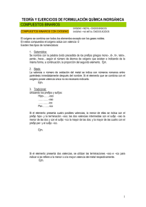 TEORIA Y EJERCICIOS DE FORMULACION QUIMI