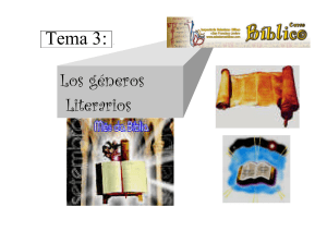 Características de la Biblia (Géneros, lenguas, etc.) Material muy básico II