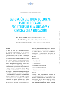 FUNCION TUTOR DOCTORAL