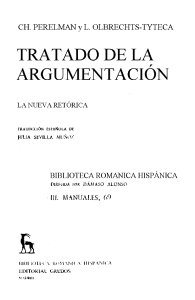 Perelman & Olbrechts-Tyteca - Tratado de la Argumentación