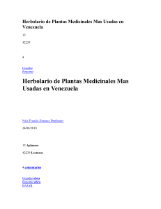 Herbolario de Plantas Medicinales Mas Usadas en Venezuela