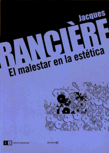 RANCIERE Jacques - El Malestar En La Estetica