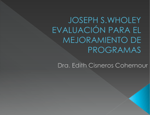 Joseph Wholey - Evaluación para el mejoramiento de programas