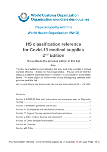 Clasificacion Referencial HS - OMA