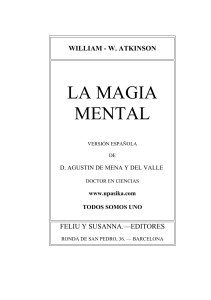 La Magia Mental autor William W. Atkinson