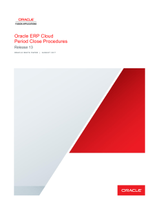 documentacion de ERP Oracle cloud para cierre de periodo contable