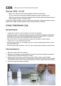 CDS - PREPARACIÓN CASERA Y PROTOCOLOS DE TOMA