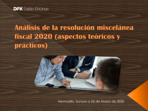 Análisis de la resolución miscelánea fiscal 2020 (