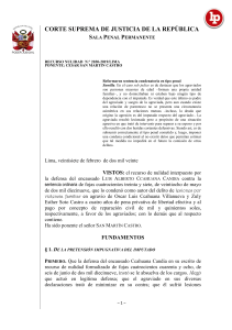 Violacion sexual criterios Poder Judicial Perú R.N.-2030-2019-Lima-LP