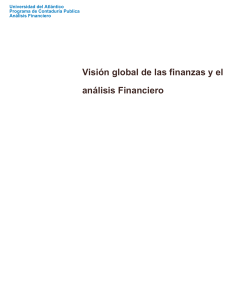 VISIÓN GLOBAL DE LAS FINANZAS Y ANÁLISIS FINANCIERO