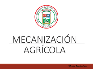 CLASE 1 -MECANIZACIÓN AGRÍCOLA