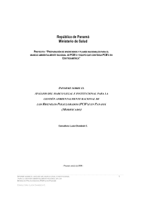Analisis de la Normativa Nacional existente Relacionada con PCBs en Panama