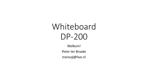 Azure DP200 Day 1 Training - Whiteboard - Nederlands