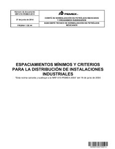 NRF-010-PEMEX-2014-ESPACIOS y CRITERIOS DE DISTRIB EN PLANTAS INDUSTRIALES