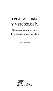 12- SAMAJA, J. - LIBRO - Epistemologia y metodologia