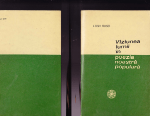 Viziunea lumii in poezia noastra - Liviu RUsu