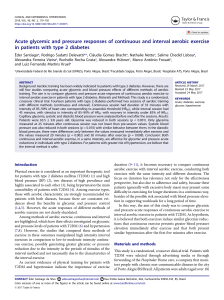 Acute glycemic and pressure responses of continuous and interval aerobic exercise in patients with type 2 diabetes