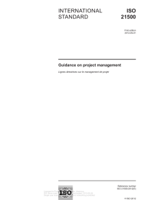 ISO 21500- Guidance on project management
