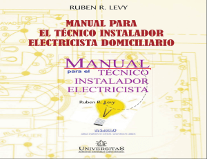 Manual para el tecnico instalador electricista domiciliario