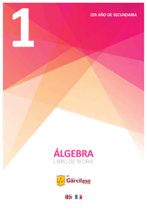 1er año de Secundaria - Algebra libro de teoria