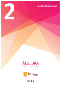 2do año de Secundaria - Algebra libro de teoria