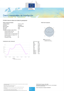 Datos de Irradación anual de Lucena, Córdoba.