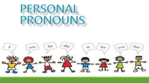 Personal Pronouns ppt