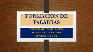 FORMACION DE PALABRAS 5° SECUNDARIA