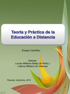 TEORIA Y PRACTICA DE LA EDUCACION A DISTANCIA - ensayo