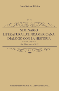 SEMINARIO LITERATURA LATINOAMERICANA: DIÁLOGO CON LA HISTORIA 
