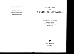 1959 Frantz Fanon - A Dying Colonialism, Grove Press