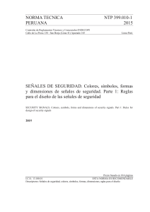 NORMA TECNICA PERUANA - 2015 - SEÑALES DE SEGURIDAD