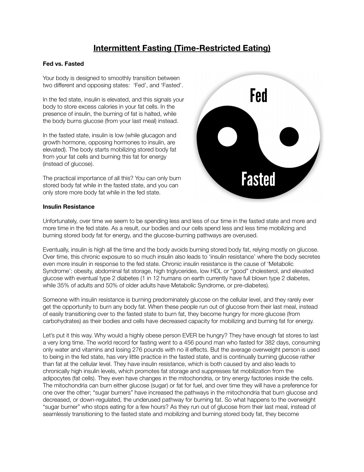 Intermittent Fasting
